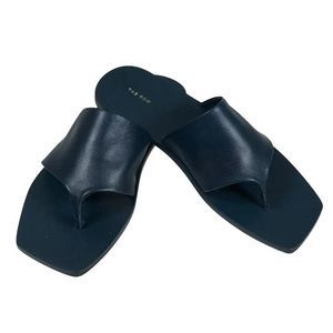 NIB THE ROW FLIP FLOP FLAT SANDAL BLACK EU 36/ US 6 GLOVE NAPPA